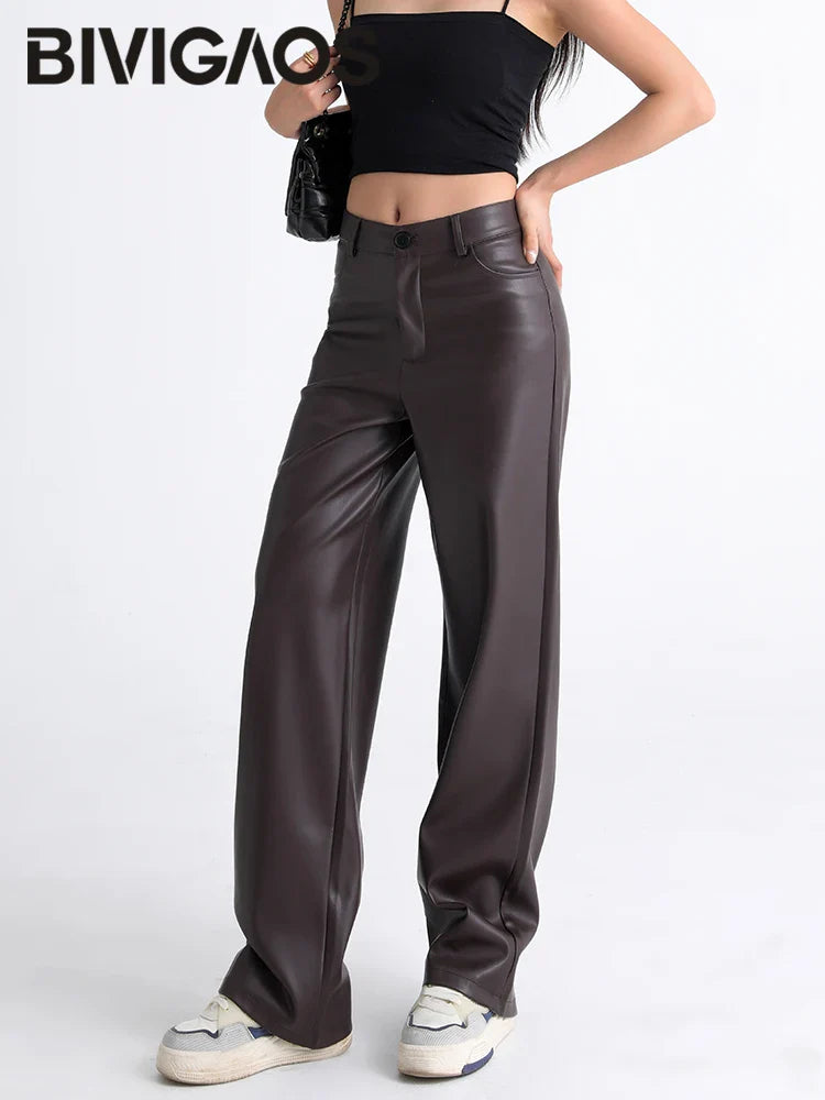 Warme Winterlederhose für Damen