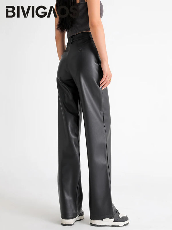 Warme Winterlederhose für Damen